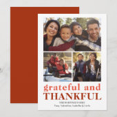 Gratuit Merci Trois Photo Carte Thanksgiving (Devant / Derrière)