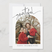Gratuit Minimaliste Famille Carte Thanksgiving (Devant)