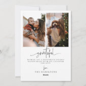 Gratuit Minimaliste Famille Carte Thanksgiving (Dos)