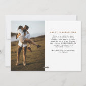 Gratuit minimaliste moderne Thanksgiving Carte pho (Dos)