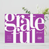 Gratuit moderne violet carte de vacances d'affaire (Debout devant)