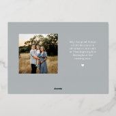 Gratuit Script Foil Thanksgiving Carte photo (Verso)