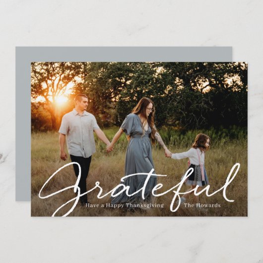 Gratuit Script Thanksgiving Cartes photos (Devant / Derrière)