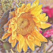 Gratuit Tournesol Coloré Art Grand Sticker (Devant)