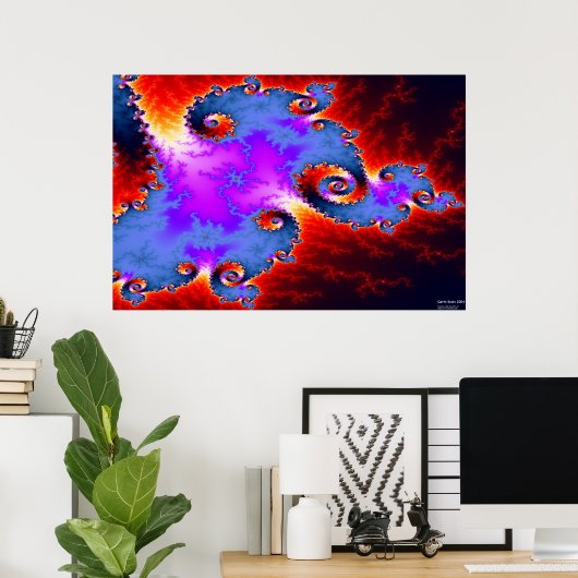 Gratuitachtig Fractal #1 Poster (Thuiskantoor)