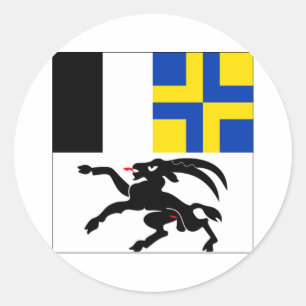 Graubuenden Flag Ronde Sticker