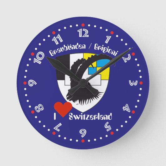 Graubünden Grischun Grigoni Schweiz Svizra Uhr Ronde Klok (Voorkant)