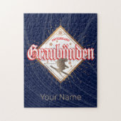 Graubünden Zwitserland retro skier Legpuzzel (Verticaal)