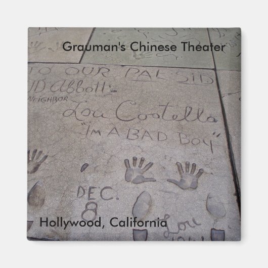Grauman's Chinese theatermagneet Magneet (Voorkant)