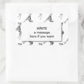 Grautiger Doggensilhouette Rechthoekige Sticker (Tas)