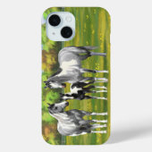 Grauwe dappel verfpaarden in zomerdeeg Case-Mate iPhone case (Achterkant)