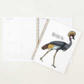 Grauwe kraanvogel cartoon illustratie planner (Display)