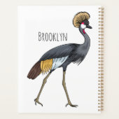 Grauwe kraanvogel cartoon illustratie planner (Achterkant)