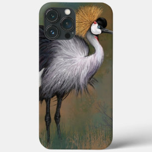 Grauwe kroonvogel iPhone 13 pro max hoesje