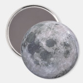 Grauwe maanfoto magneet (Voorkant / Achterkant)