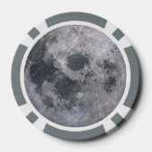 Grauwe maanfoto poker chips (Achterkant)