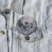 Grauwe maanfoto ronde button 7,6 cm (In situ)