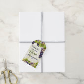 Grauwe mediterrane wijntuin Dank u Cadeaulabel (Met Touw)