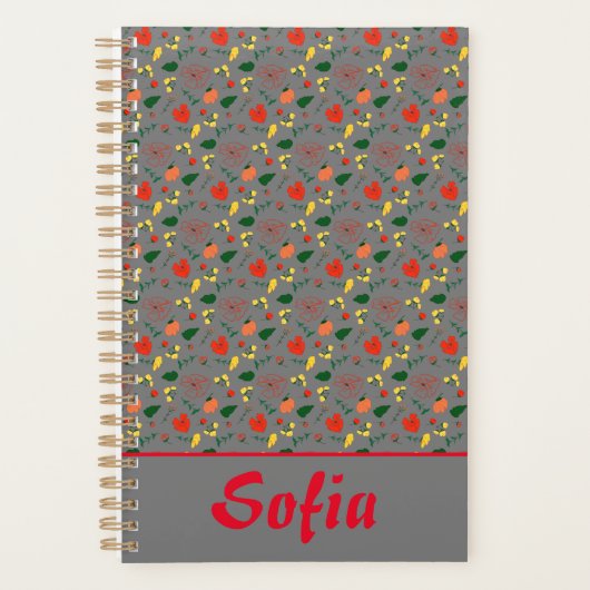 Grauwe papaverbloem planner (Voorkant)