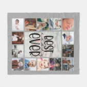 Grauwe vaders dagfoto collage Fleece Blanket (Voorkant (Horizontaal))