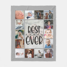 Grauwe vaders dagfoto collage Fleece Blanket