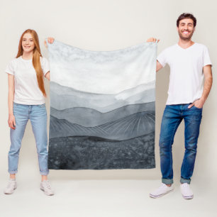 Grauwe vallei fleece deken
