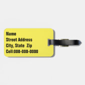 Grauwe vingerafdrukken foto aangepaste tekst bagagelabel (Achterkant horizontaal)