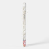 Gravé rose Aquarelle Girly Floral à deux photos (Côté droit)