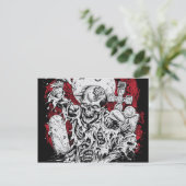 Grave Zombie Briefkaart (Staand voorkant)