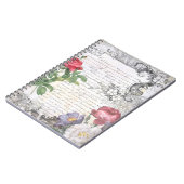 Graved Floral French Script Ephemera Notitieboek (Linkerzijde)