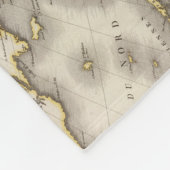 Graved Map of North America Fleece Deken (Hoek)