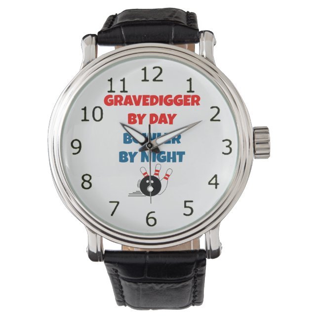Gravedigger by Day Bowler by Night Horloge (Voorkant)