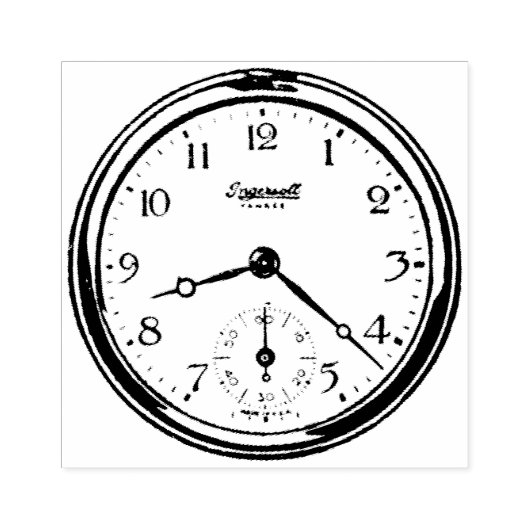  graveerklok 	rubberstempel (Afrduk)