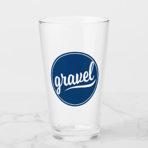 Gravel Fietsen Blauw Logo Glas
