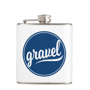 Gravel Fietsen Blauw Logo Heupfles