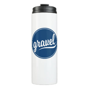 Gravel Fietsen Blauw Logo Thermosbeker