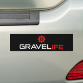 Gravel Life Cycling Bumpersticker (Op auto)