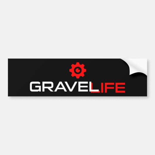 Gravel Life Cycling Bumpersticker (Voorkant)