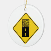 Gravel Road Sign Keramisch Ornament (Links)