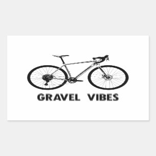 Gravel Vibes Fietsen Rechthoekige Sticker