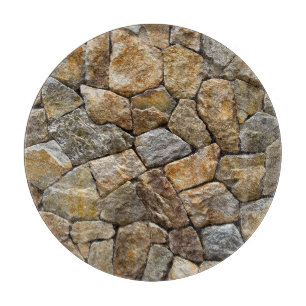 Gravelstenen muur: decoratief ontwerp snijplank