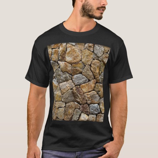 Gravelstenen muur: decoratief ontwerp t-shirt (Voorkant)