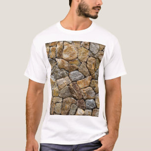 Gravelstenen muur: decoratief ontwerp t-shirt