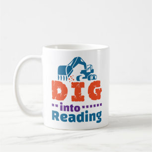 Graven in Reading Teacher Bibliotheek Koffiemok