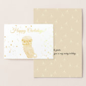 Gravende uil Feestdagen Folie Kaarten (Display)