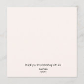  gravering Botanische bruiloft Menu (Achterkant)