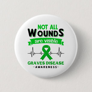Graves Disease Awareness Month Ribbon Giften Ronde Button 5,7 Cm