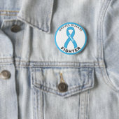 Graves Disease Fighter Ribbon White Button (In situ)