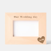 Gravés Monogramme mariage Cadres personnalisés en bois (Recto)