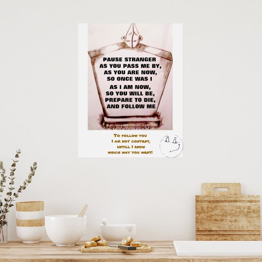 GRAVESTONE, PAUSE STRANGER JOINTE poster (Cuisine)